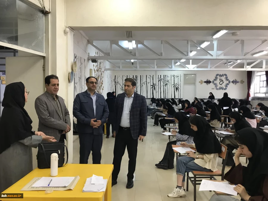 بازدید دکتر ابراهیمی رئیس دانشگاه ملی مهارت استان از روند برگزاری آزمون های پایان نیمسال دوم 404-403 آموزشکده دختران 3