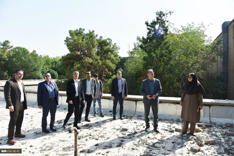 بازدید رئیس دانشگاه ملی مهارت و مدیران ستادی از فضاهای آسیب‌دیده جنگ سوم تحمیلی دانشکده ملی مهارت ولیعصر(عج)